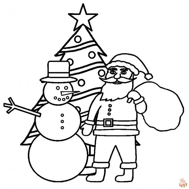 Top 6 meilleurs coloriages de Père Noël et sapin en 2023