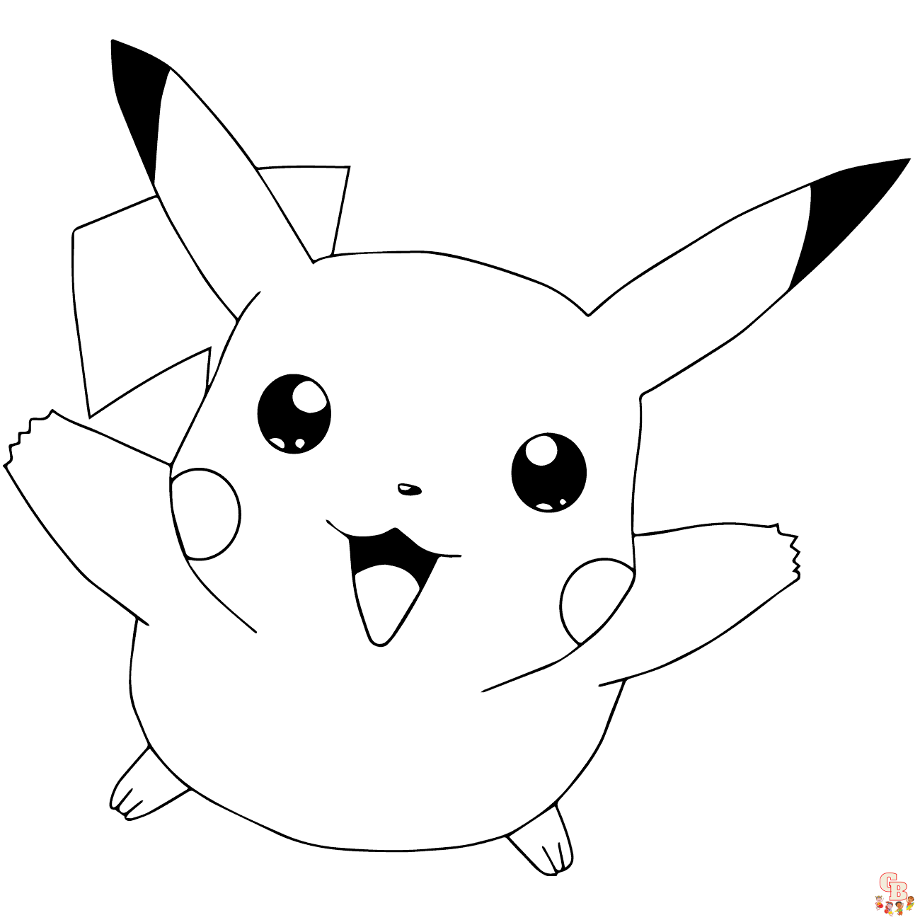 Modèles de coloriage Pikachu en *người Pháp