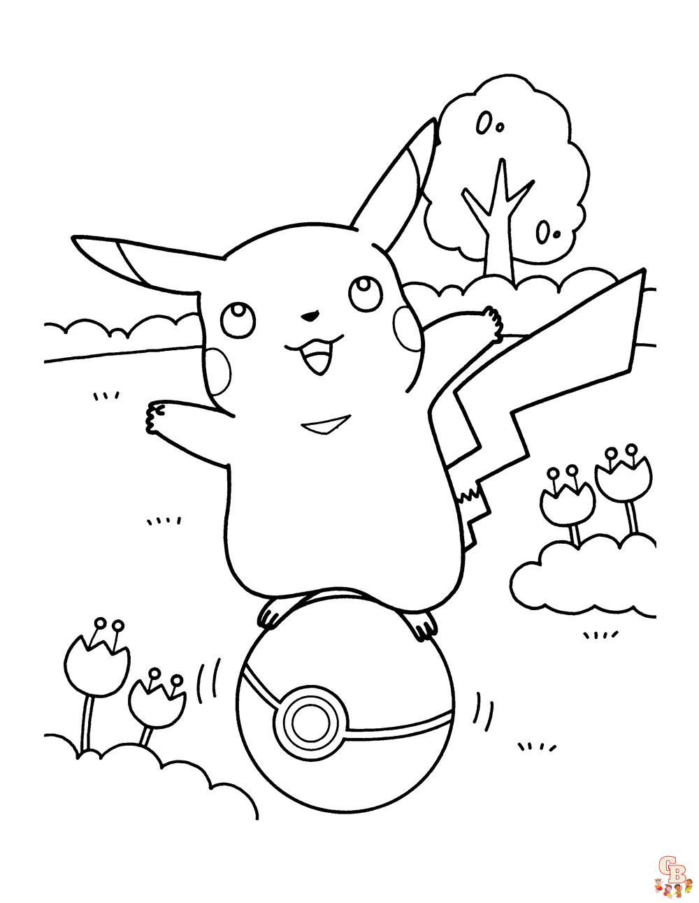 Modèles de coloriage Pikachu en *người Pháp