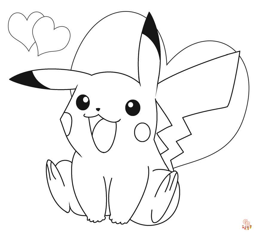 Modèles de coloriage Pikachu en *người Pháp