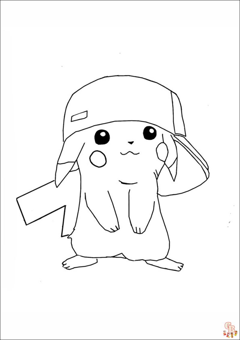 Modèles de coloriage Pikachu en *người Pháp