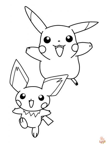 Modèles de coloriage Pikachu en *người Pháp