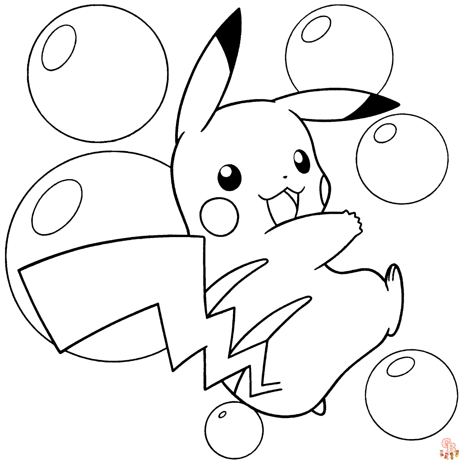 Modèles de coloriage Pikachu en *người Pháp