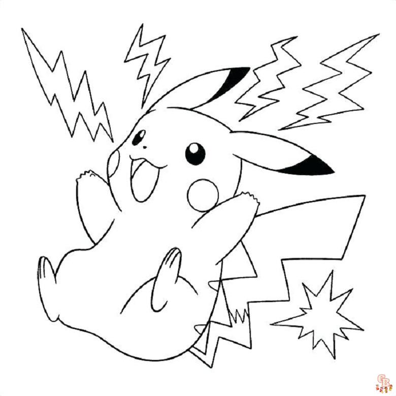 Modèles de coloriage Pikachu en *người Pháp