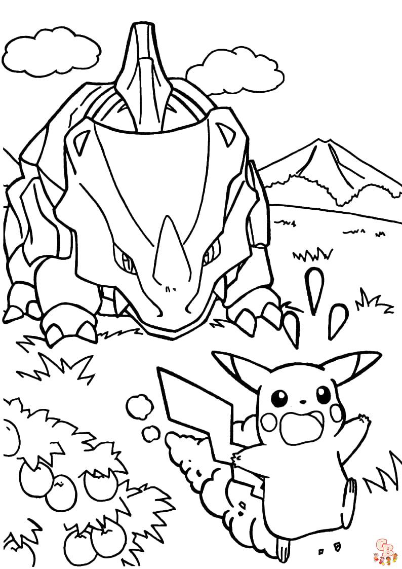 Modèles de coloriage Pikachu en *người Pháp