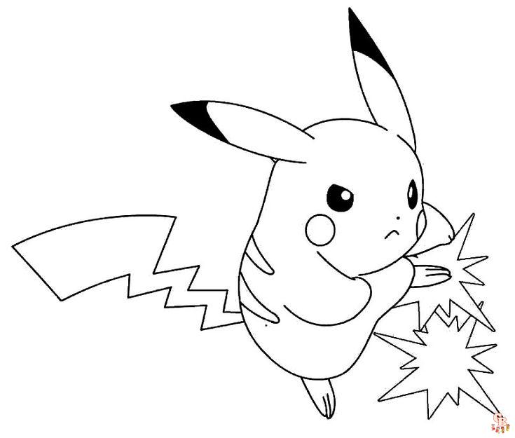 Modèles de coloriage Pikachu en *người Pháp