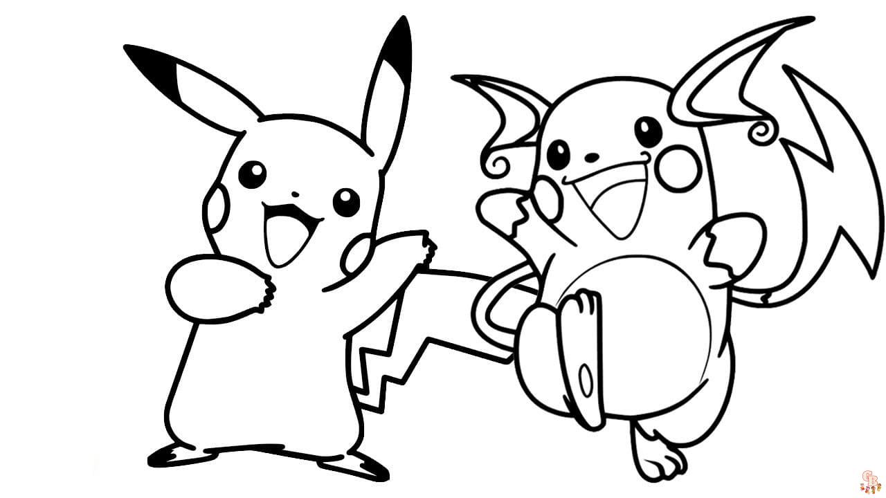 Modèles de coloriage Pikachu en *người Pháp