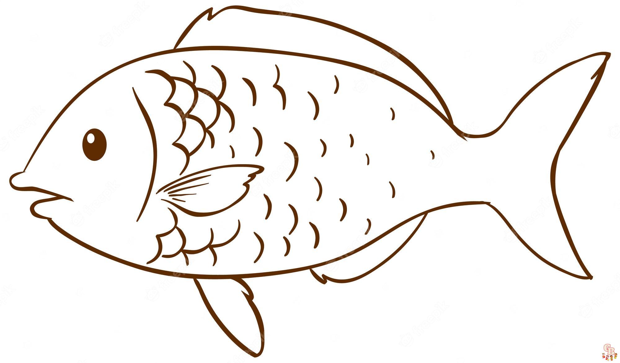 Coloriage Poisson Des Dessins à Imprimer pour les Enfants