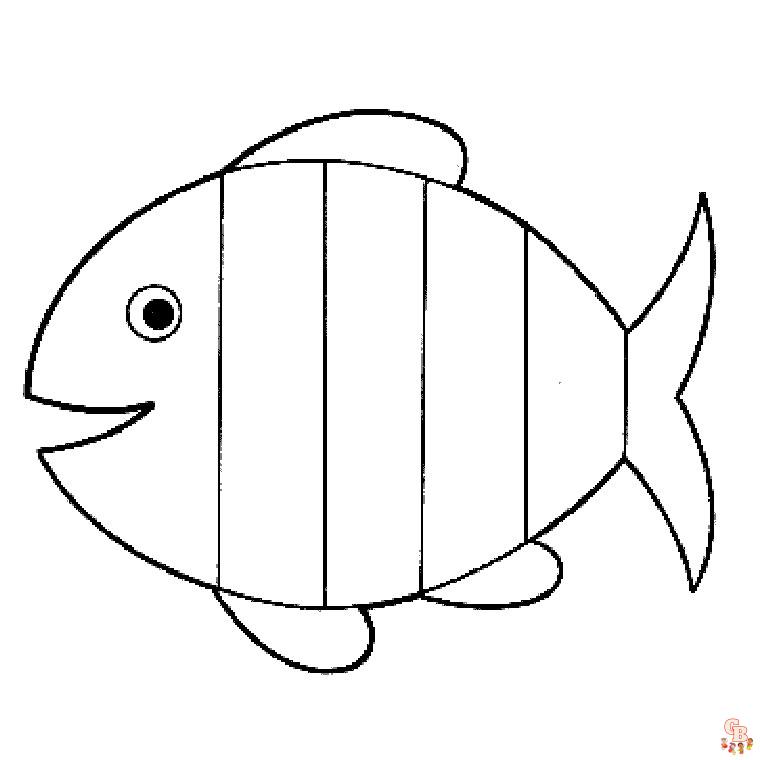 Coloriage Poisson Des Dessins à Imprimer pour les Enfants