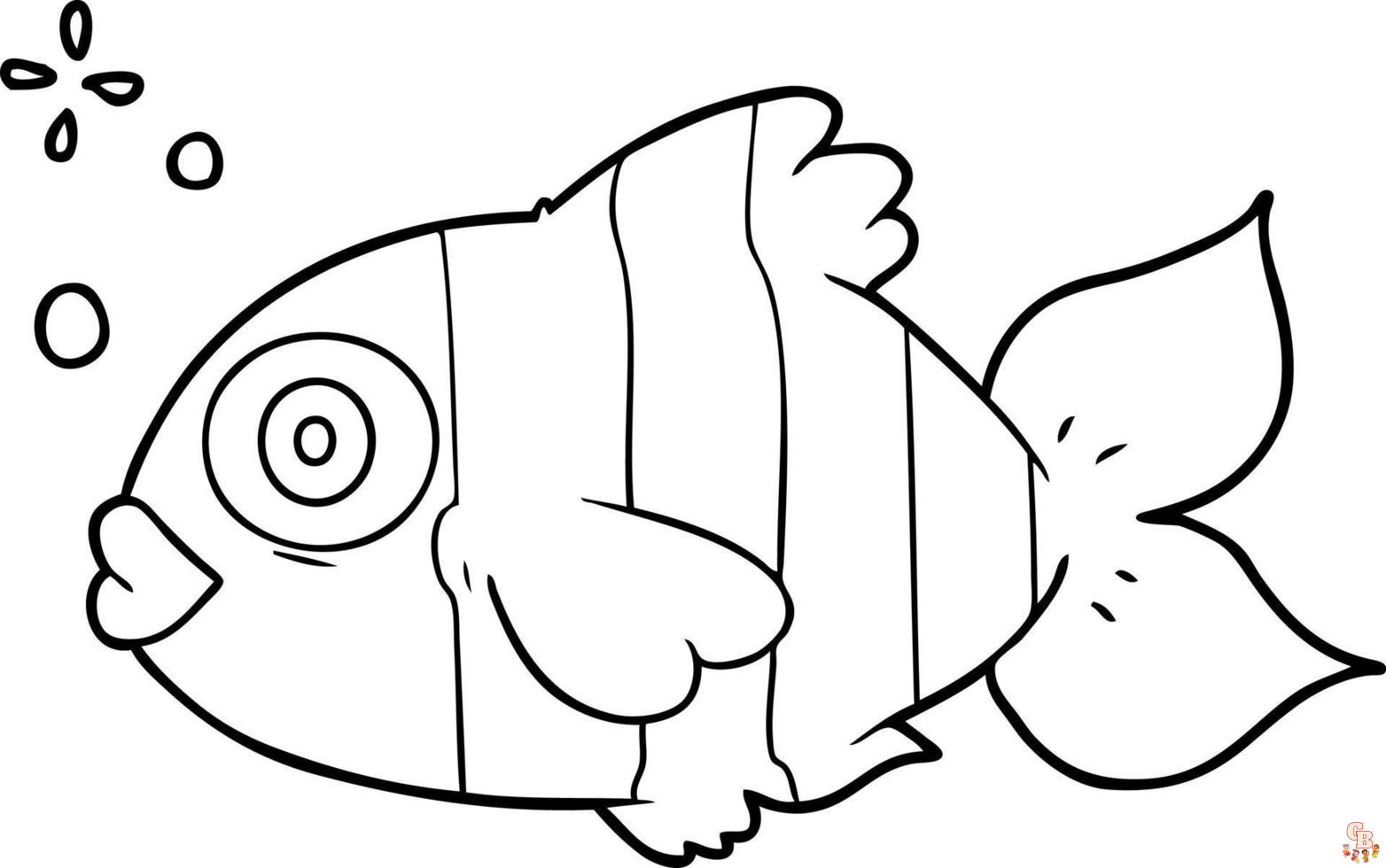 Coloriage Poisson Des Dessins à Imprimer pour les Enfants