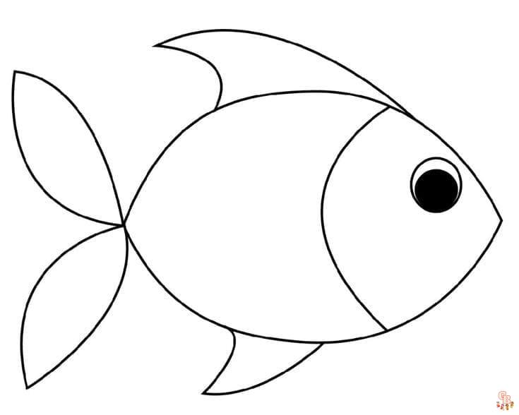 Coloriage Poisson Des Dessins à Imprimer pour les Enfants