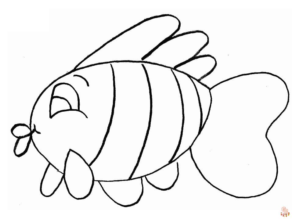 Coloriage Poisson Des Dessins à Imprimer pour les Enfants