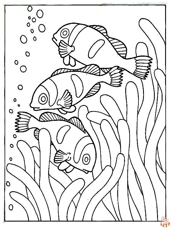 Coloriage Poisson Des Dessins à Imprimer pour les Enfants