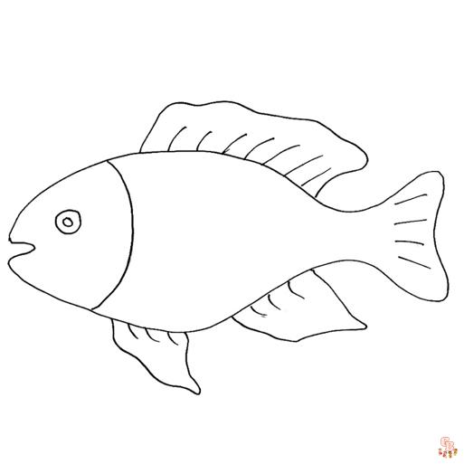 Coloriage Poisson Des Dessins à Imprimer pour les Enfants