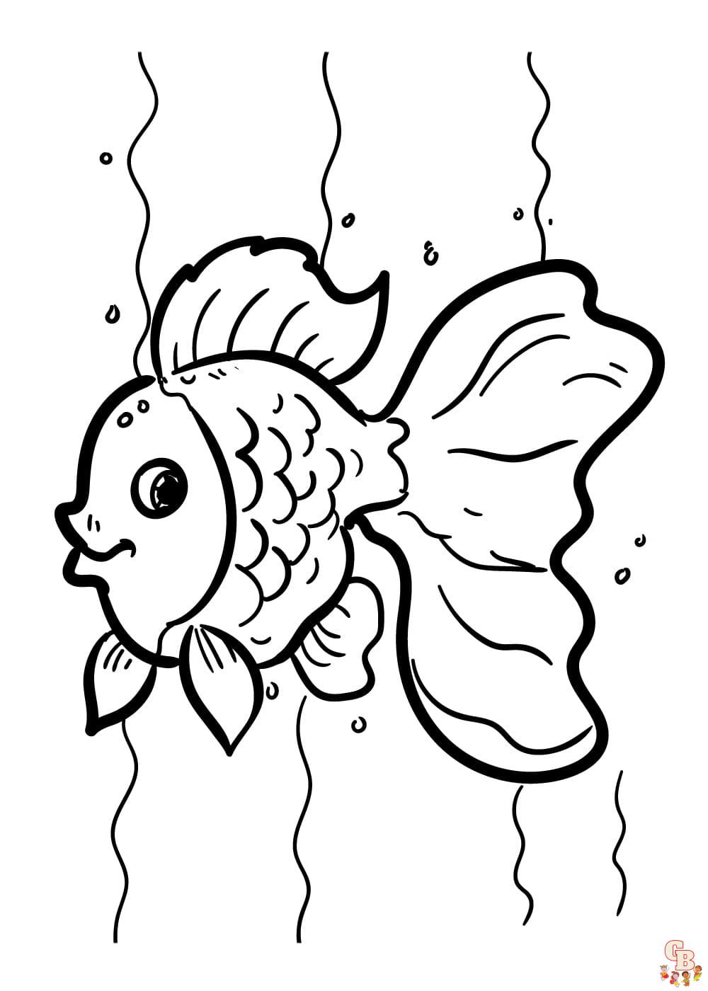 Coloriage Poisson Des Dessins à Imprimer pour les Enfants