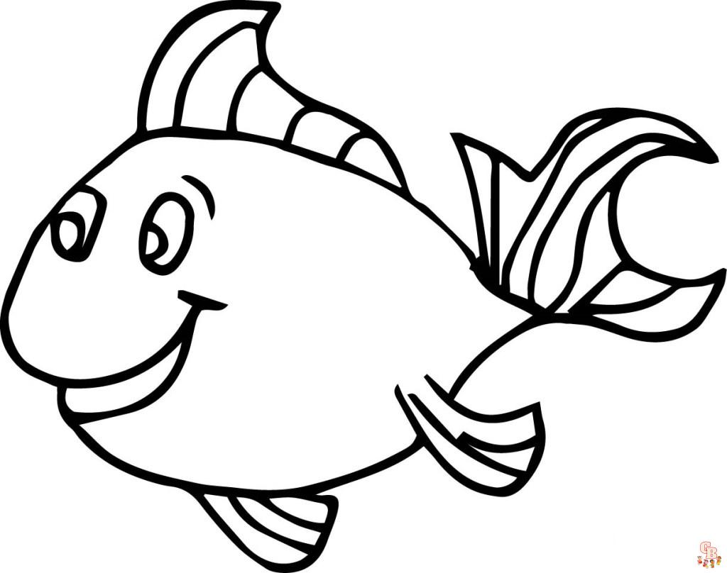 Coloriage Poisson Des Dessins à Imprimer pour les Enfants