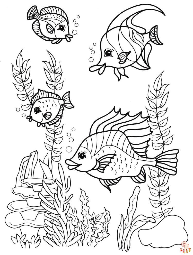 Coloriage Poisson Des Dessins à Imprimer pour les Enfants