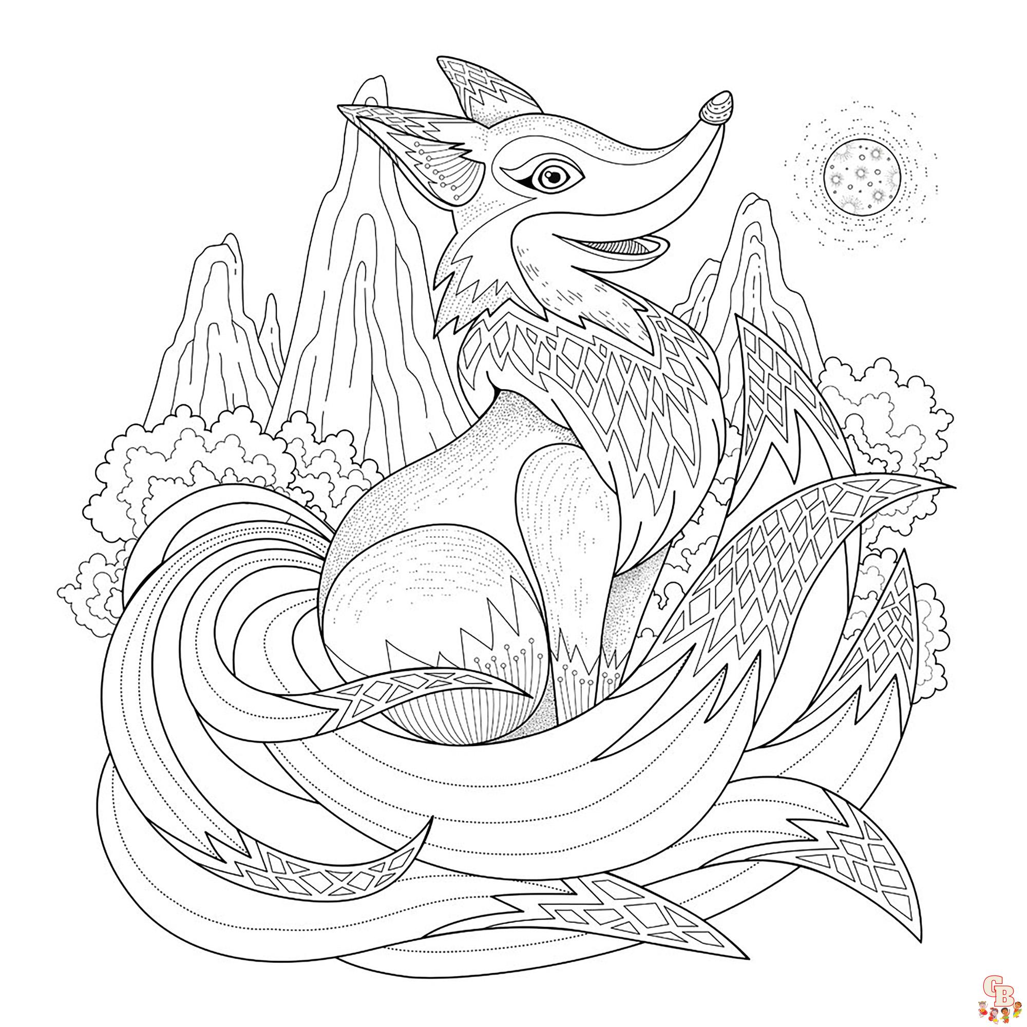 Modèles de coloriage renard gratuitement - Images pour enfants et adultes