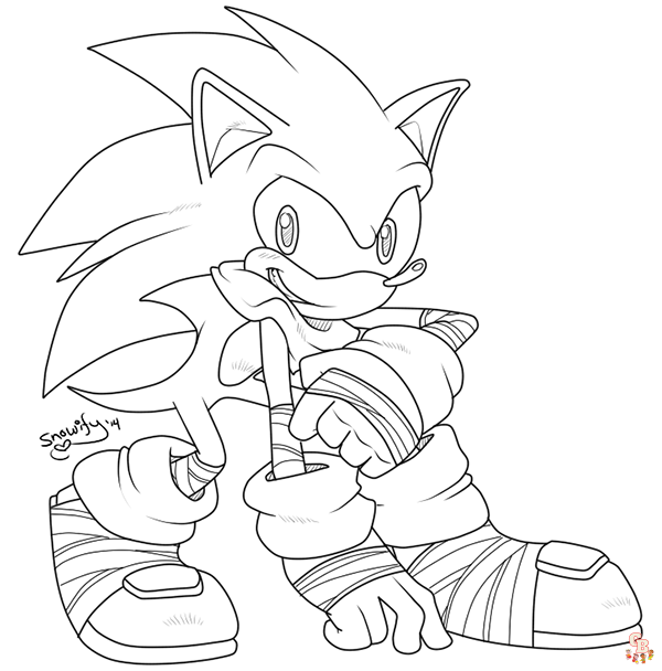 Coloriage Sonic Dessins à colorier de Sonic pour enfants