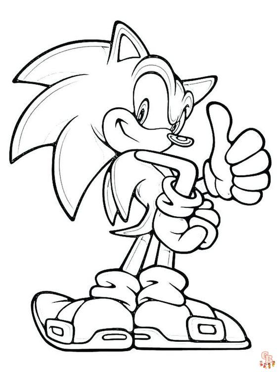 Coloriage Sonic Dessins à colorier de Sonic pour enfants