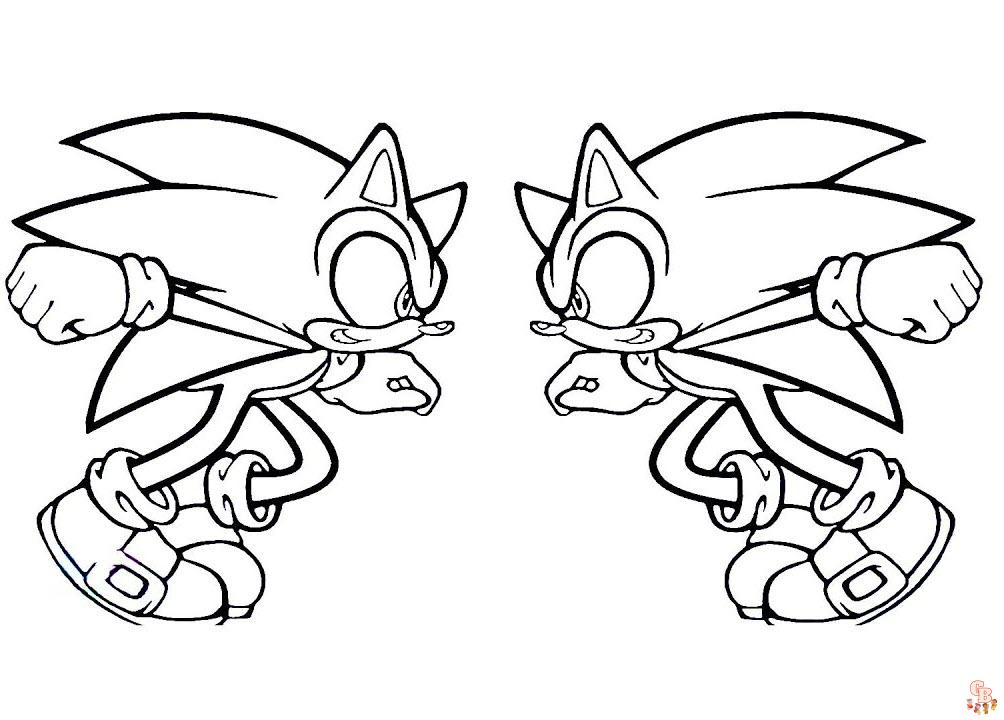 Coloriage Sonic Dessins à colorier de Sonic pour enfants