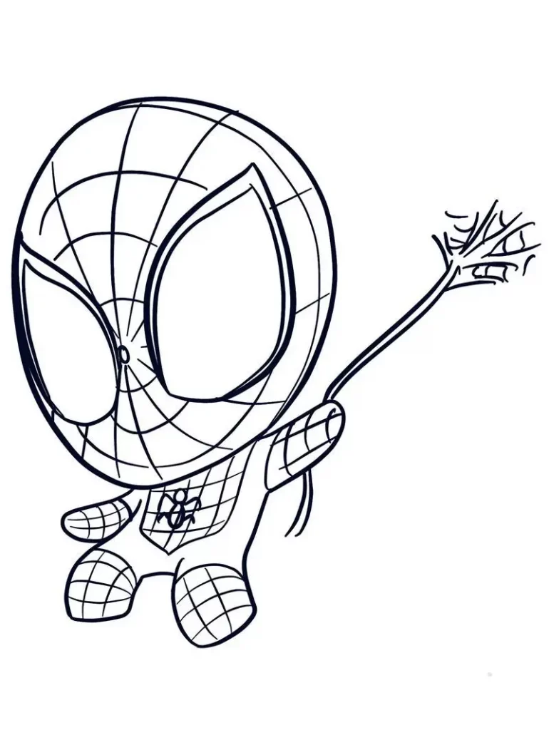 Coloriage Spiderman Pages à colorier gratuites de Spiderman en action avec ses ennemis