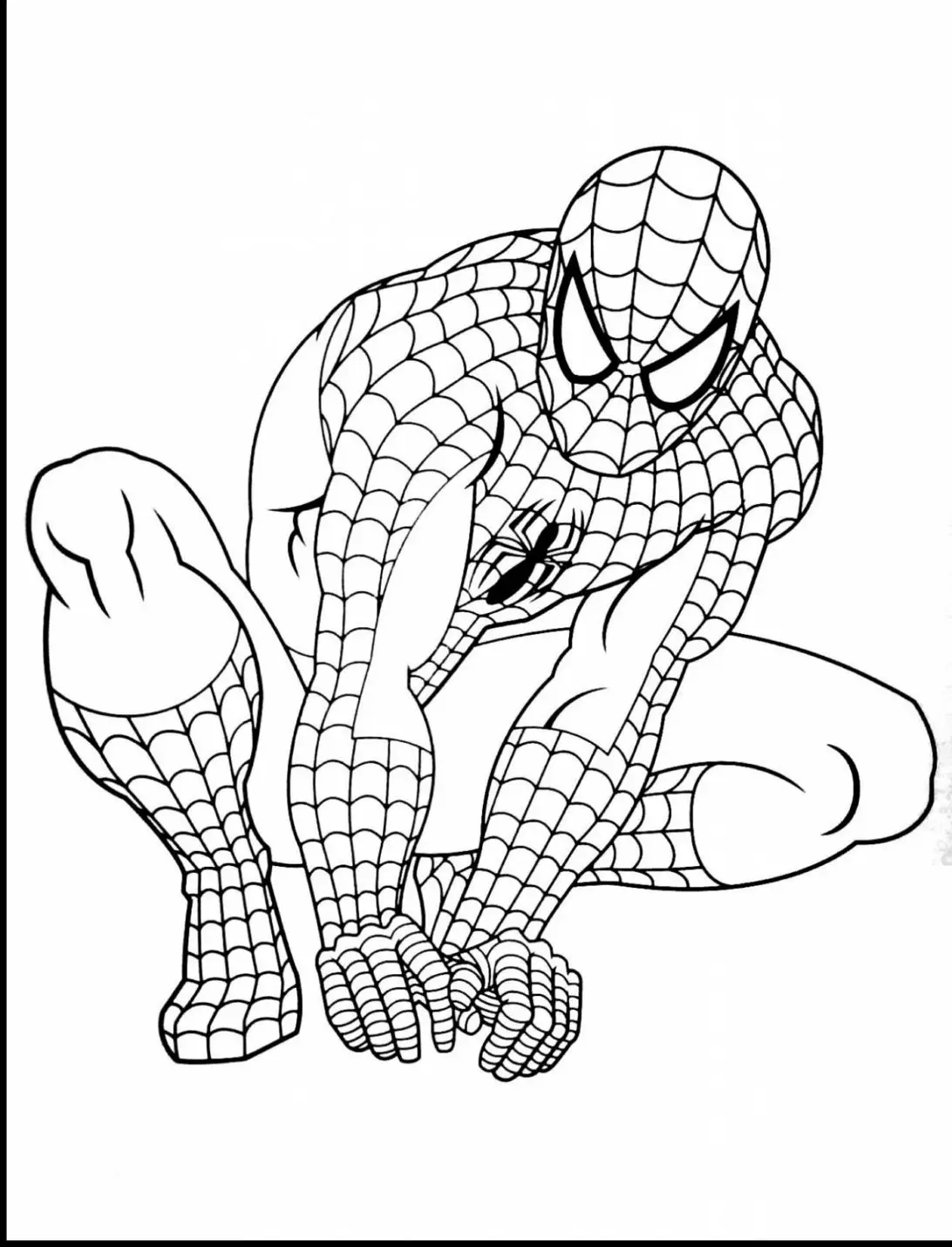 Coloriage Spiderman Pages à colorier gratuites de Spiderman en action avec ses ennemis