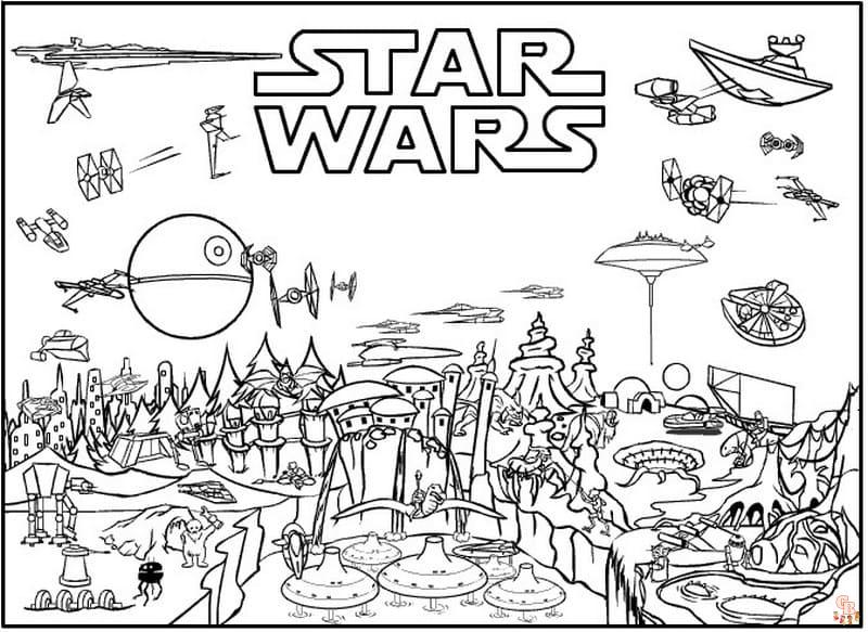 Coloriage Star Wars Gratuitement - Les Meilleurs Dessins pour Enfants