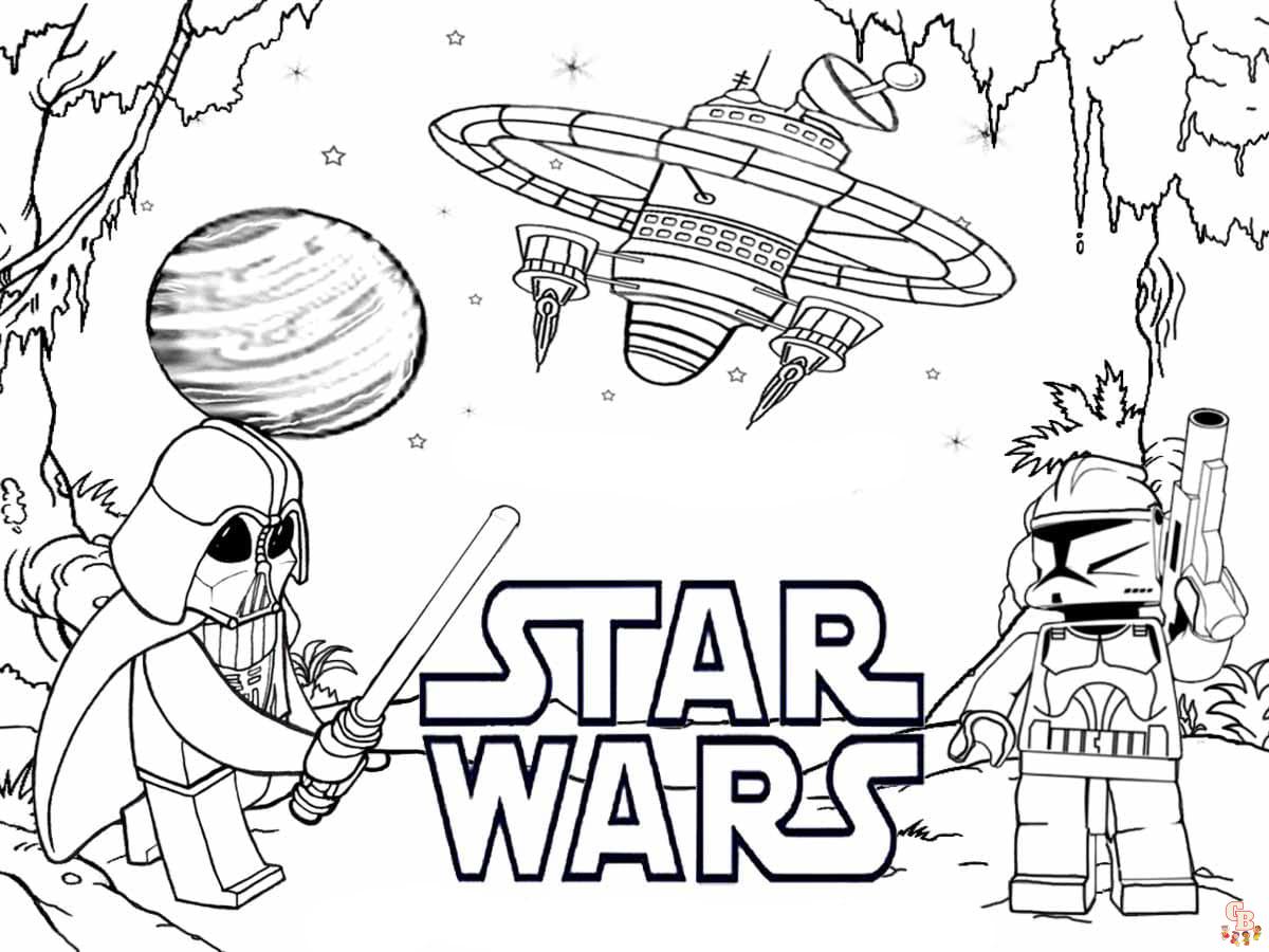 Coloriage Star Wars Gratuitement - Les Meilleurs Dessins pour Enfants