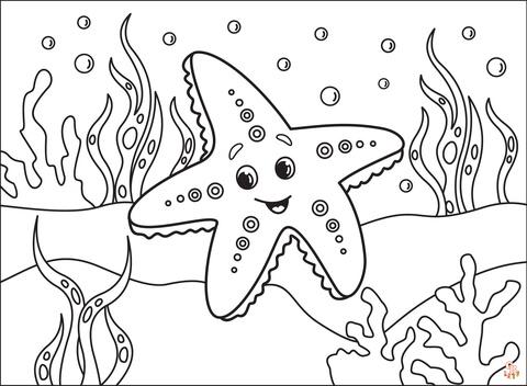 starfish coloring page