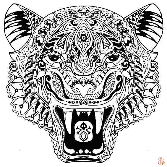 Coloriage Tigre pour Enfant - Les plus beaux modèles à imprimer