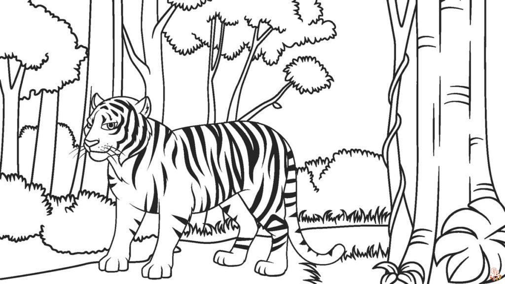 Coloriage Tigre pour Enfant - Les plus beaux modèles à imprimer