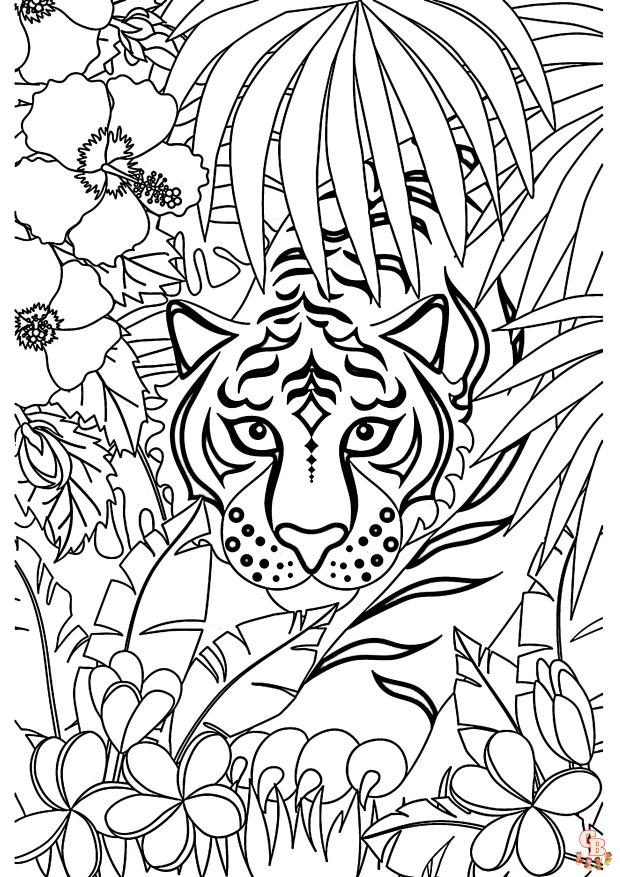 Coloriage Tigre pour Enfant - Les plus beaux modèles à imprimer