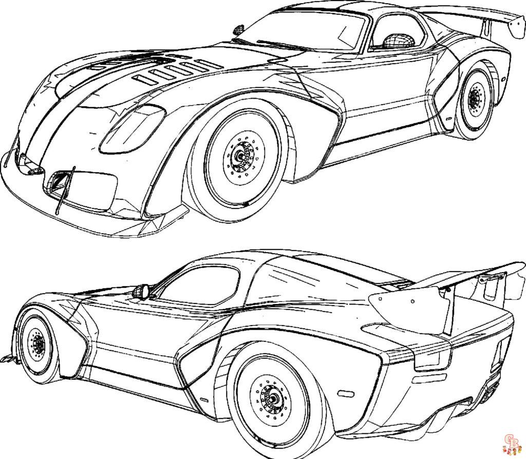 Les meilleurs coloriages de voitures de courses en ligne - Coloriage voiture de course gratuit