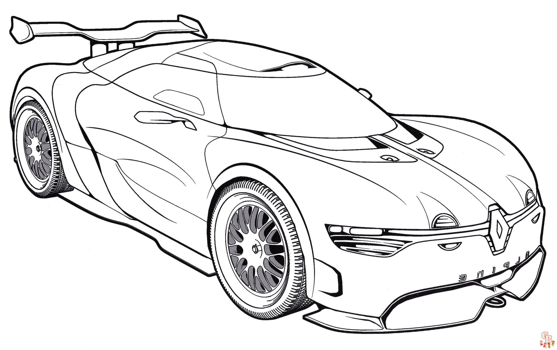 Les meilleurs coloriages de voitures de courses en ligne - Coloriage voiture de course gratuit