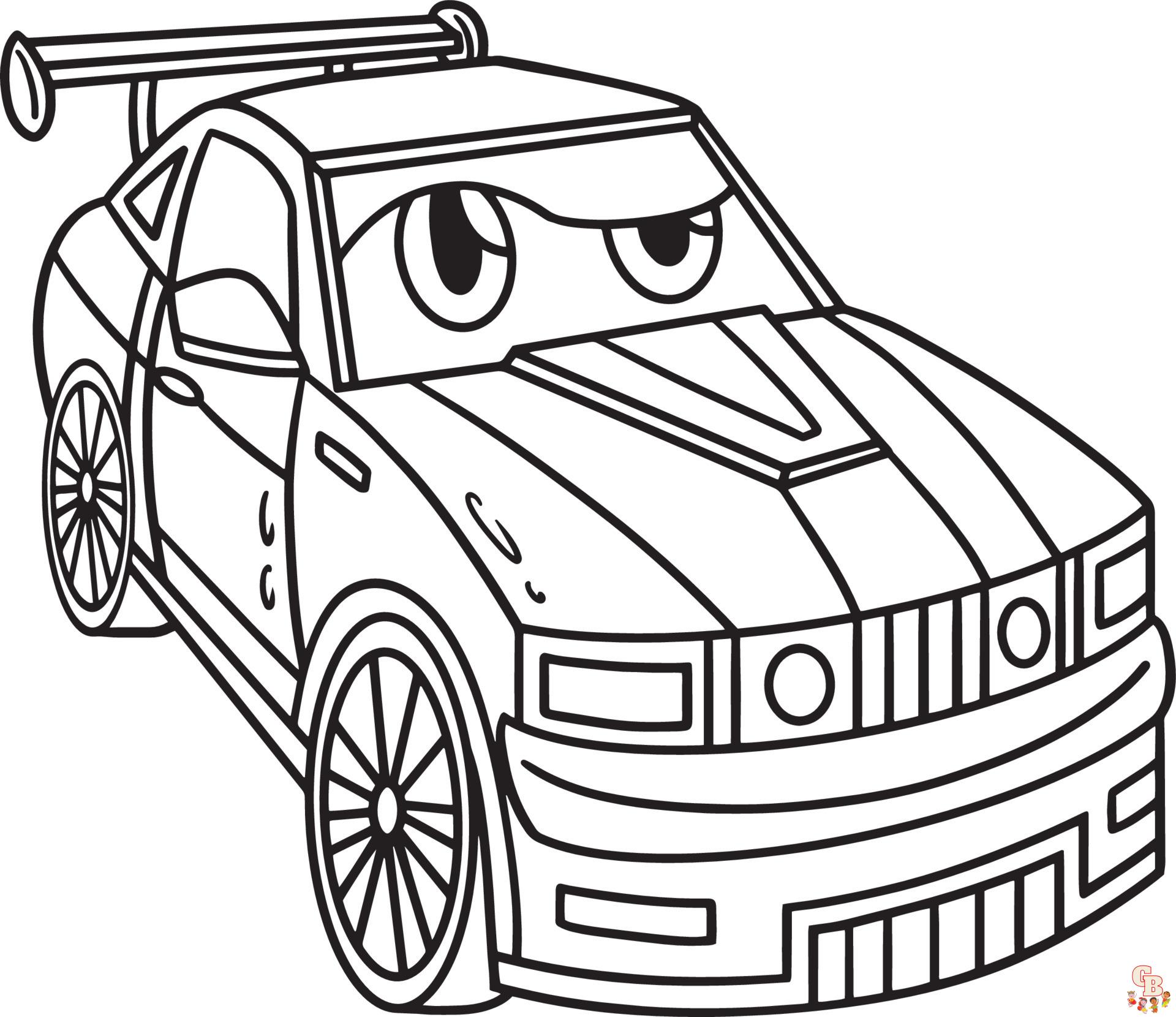 Les meilleurs coloriages de voitures de courses en ligne - Coloriage voiture de course gratuit