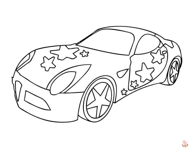 Les meilleurs coloriages de voitures de courses en ligne - Coloriage voiture de course gratuit