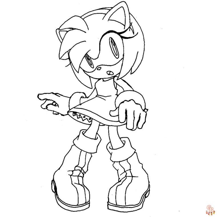 Coloriage Dark Sonic