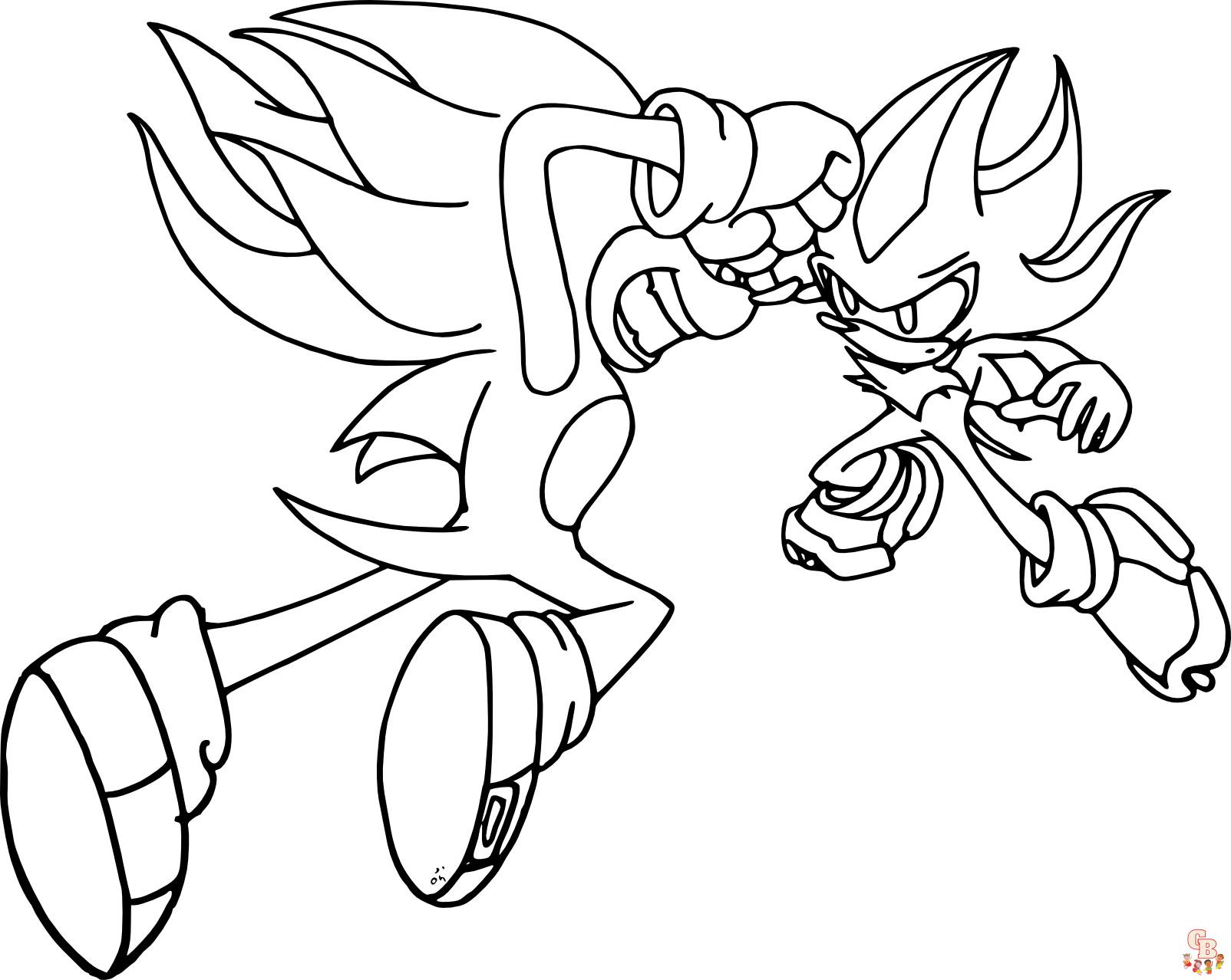 Coloriage Dark Sonic