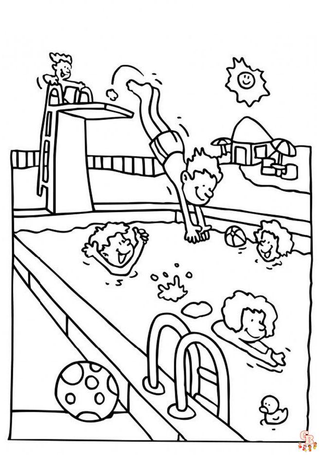 Coloriage Piscine