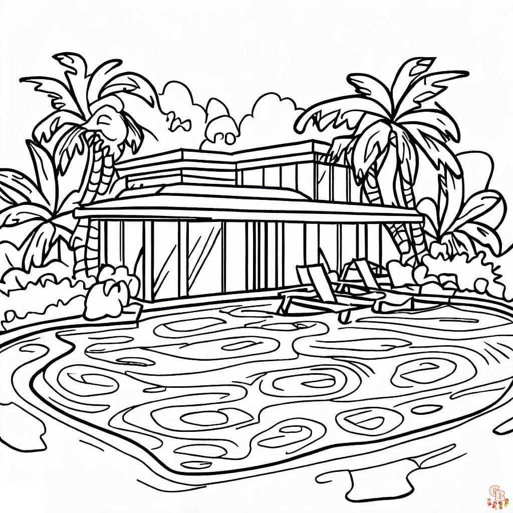 Coloriage Piscine