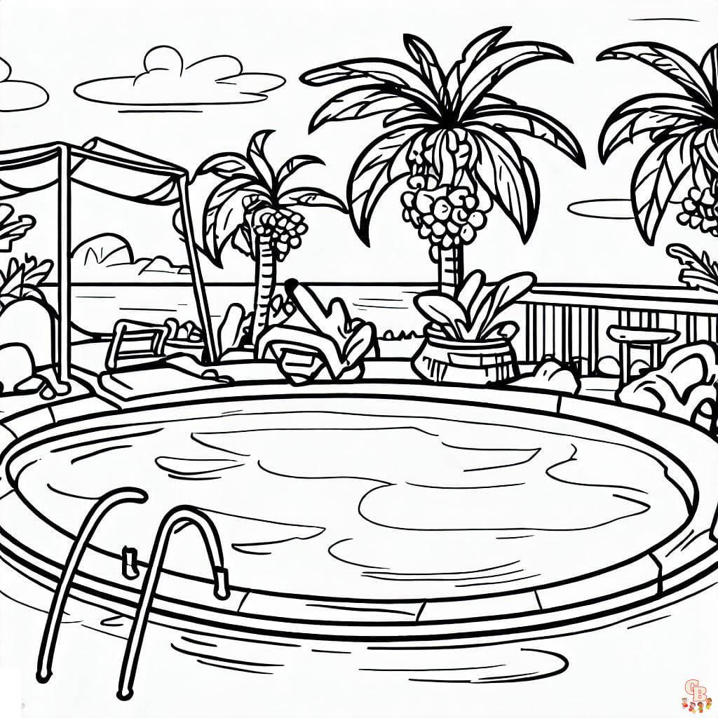 Coloriage Piscine