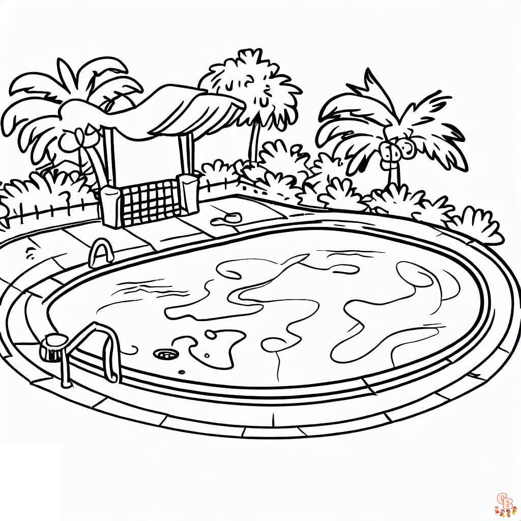 Coloriage Piscine