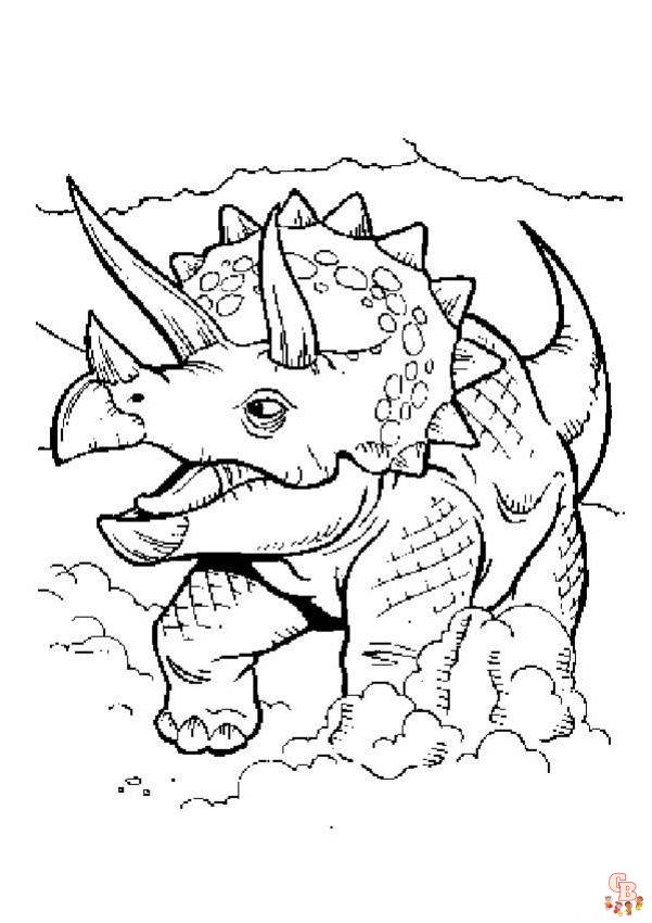 Coloriage Triceratops