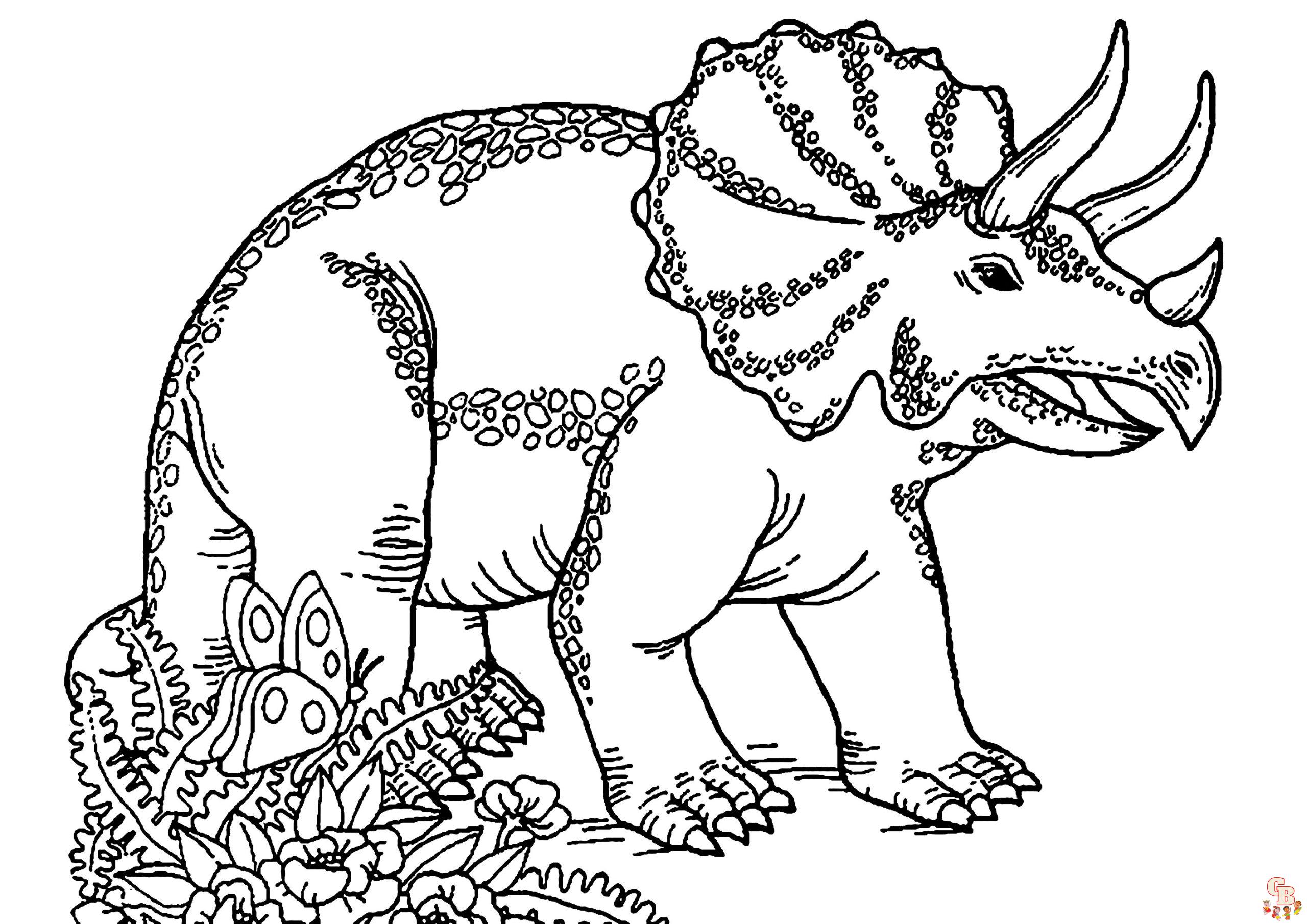 Coloriage Triceratops