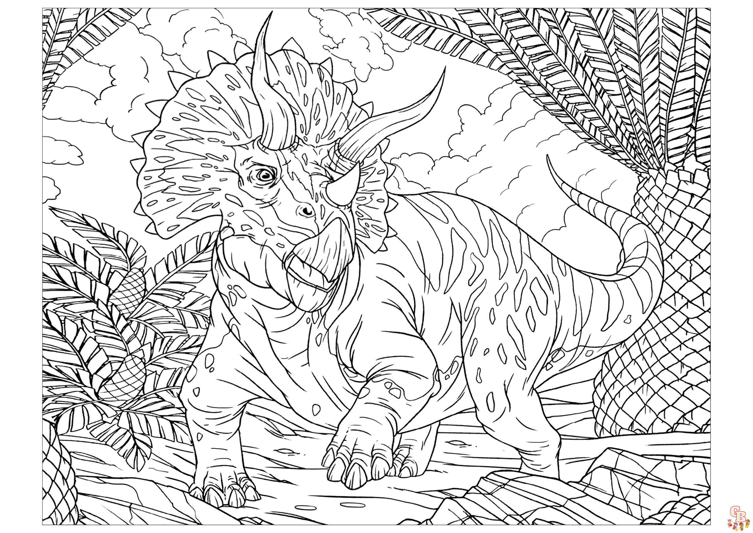 Coloriage Triceratops