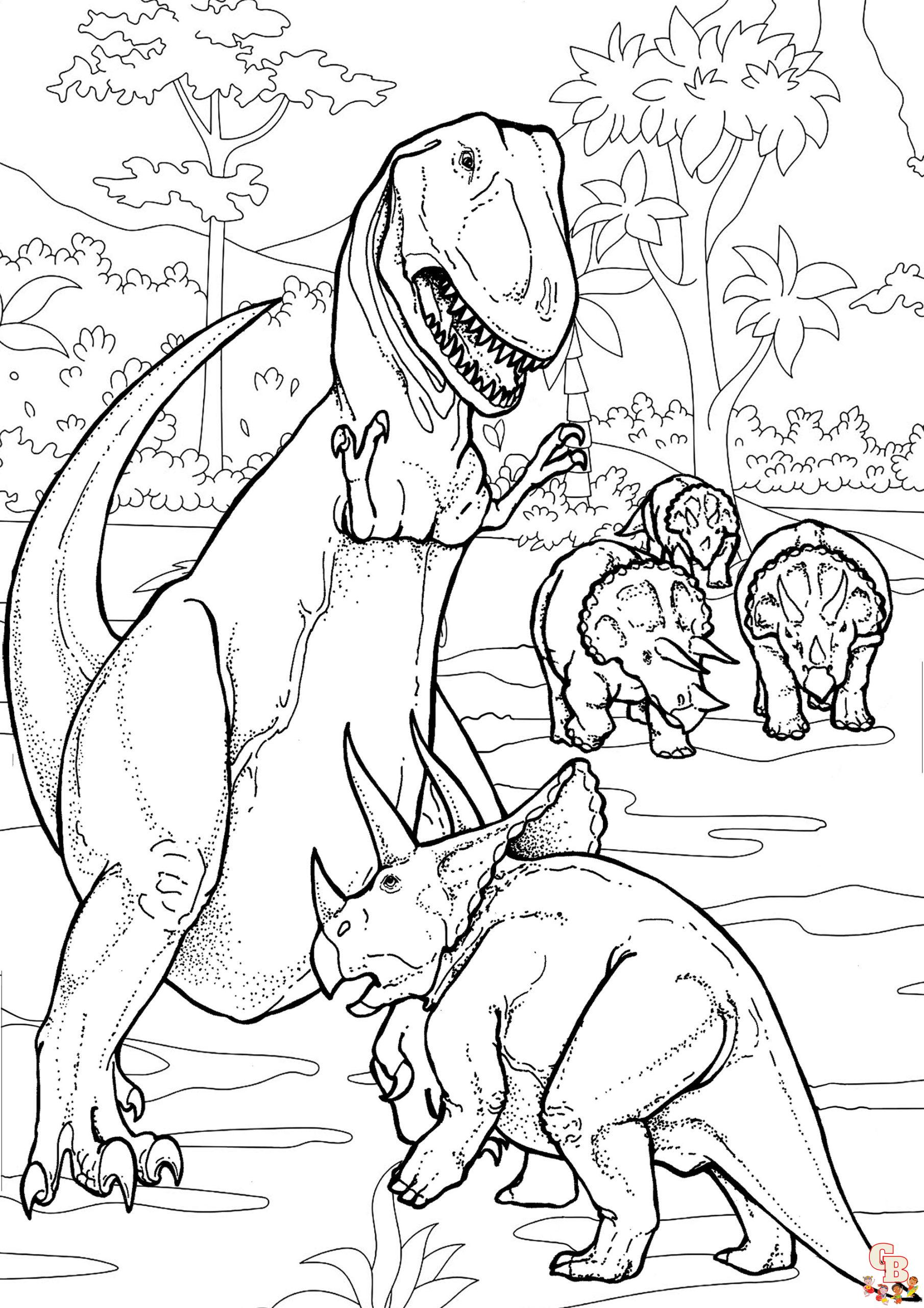 Coloriage Triceratops