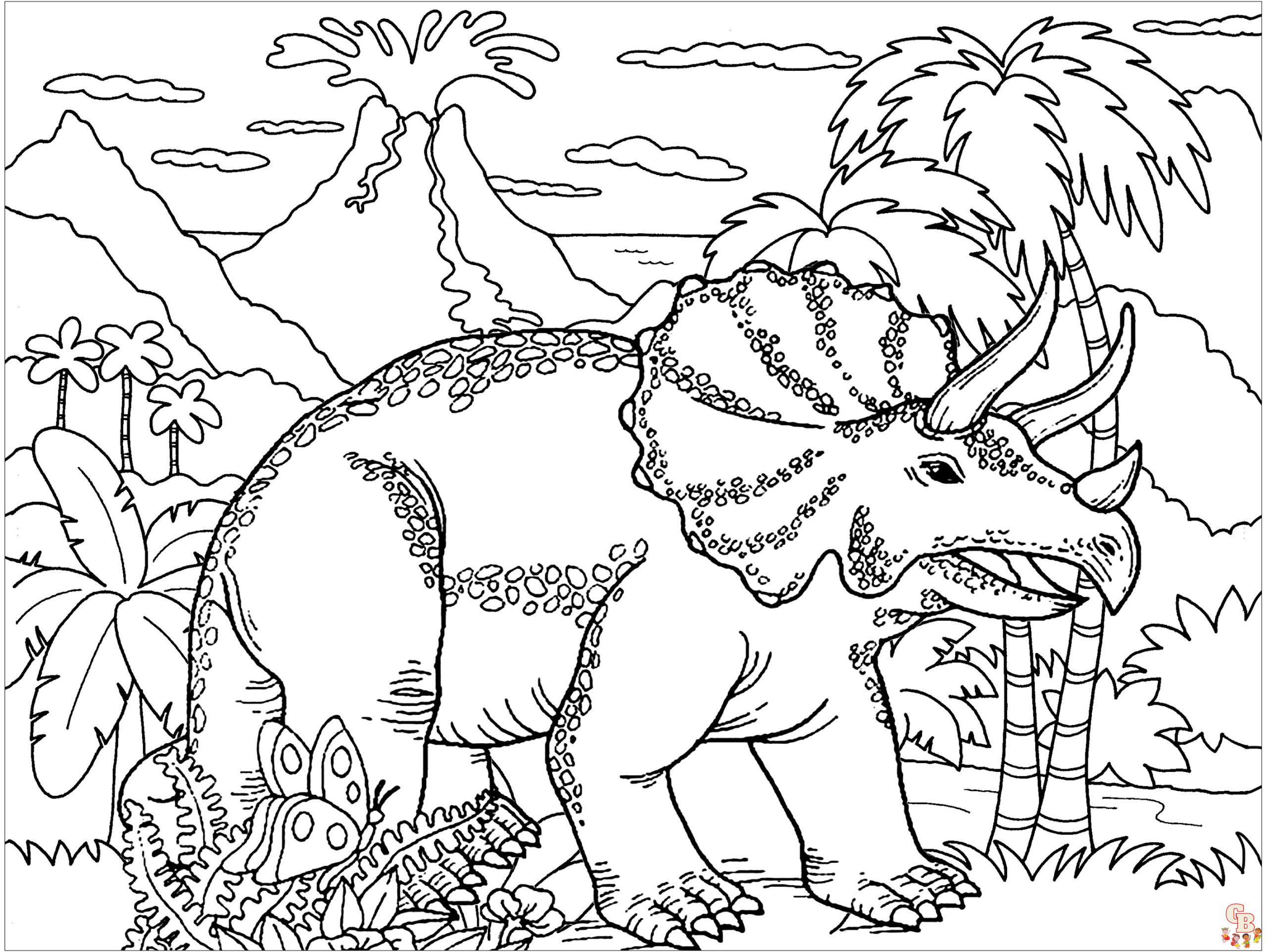 Coloriage Triceratops