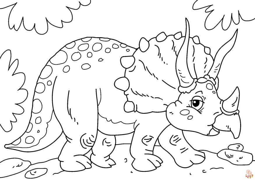 Coloriage Triceratops