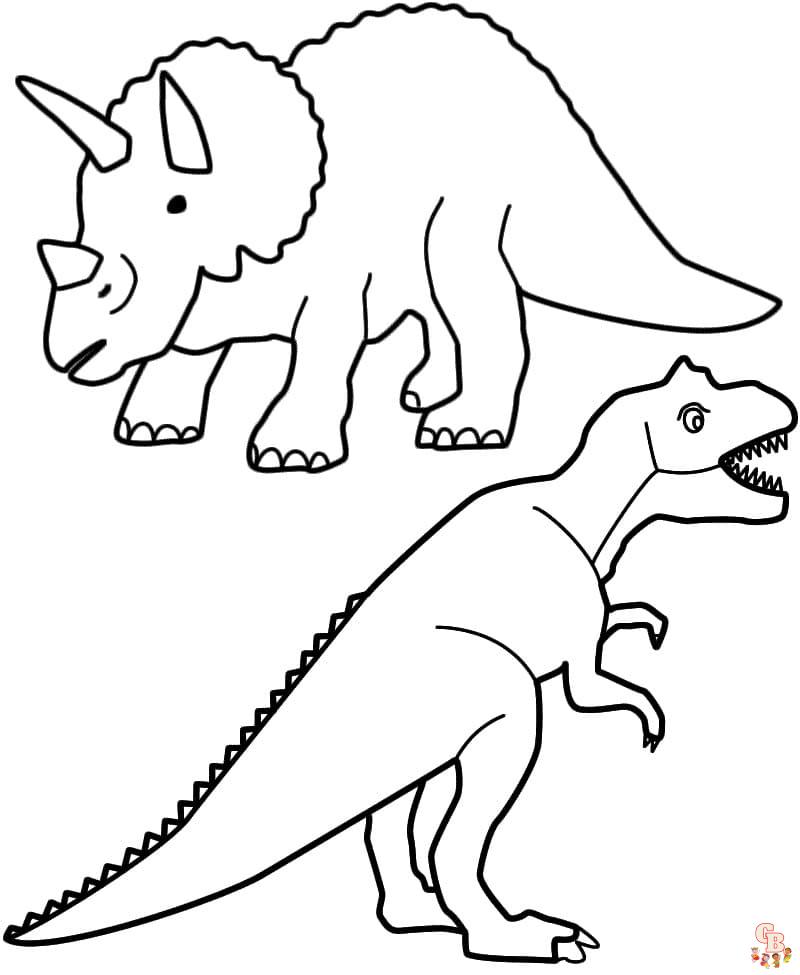 Coloriage Triceratops